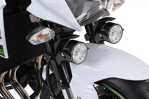 2X Motorrad LED Scheinwerfer Lenker Zusatzscheinwerfer